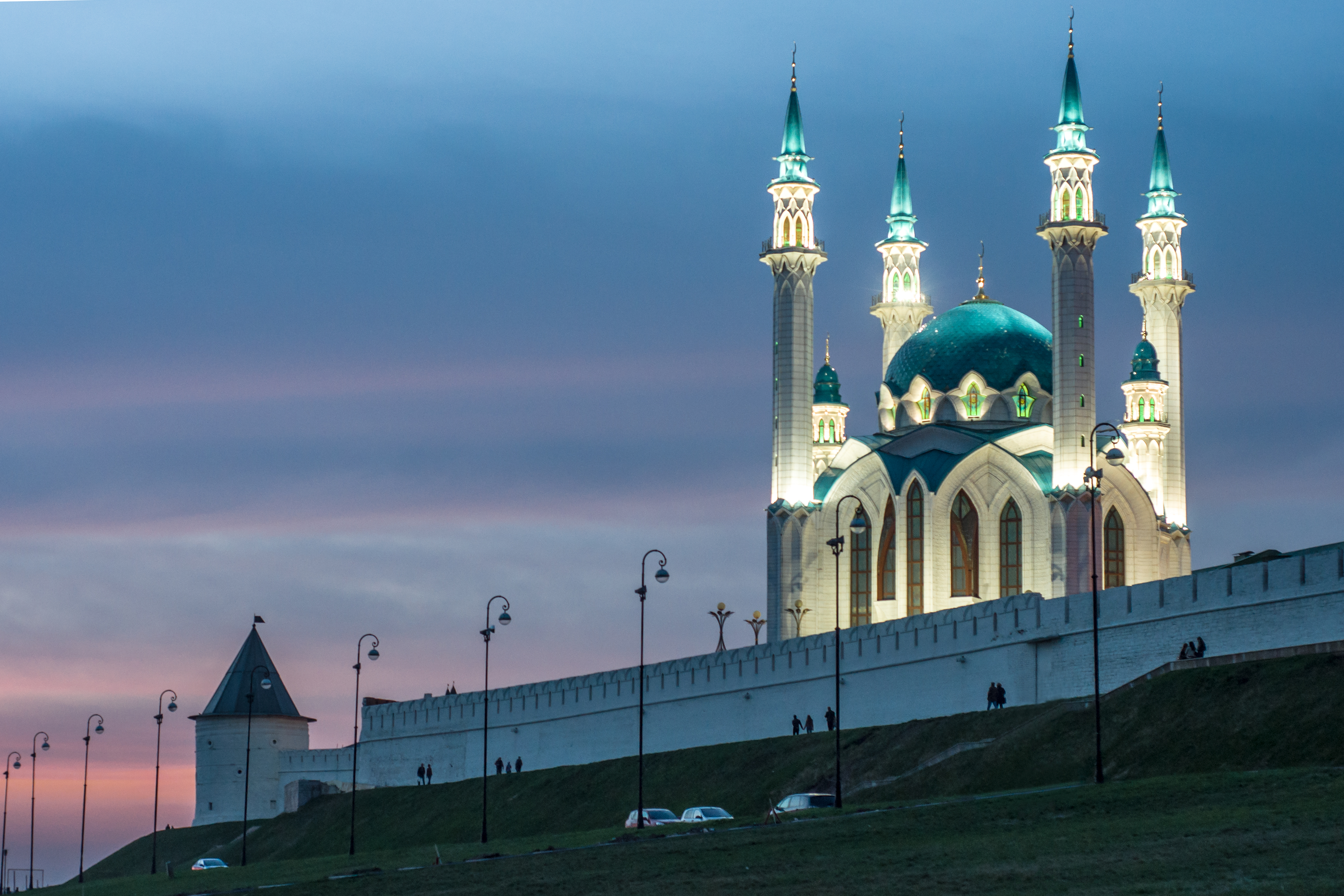 Мечеть Кул-Шариф в Казанском кремле на закате